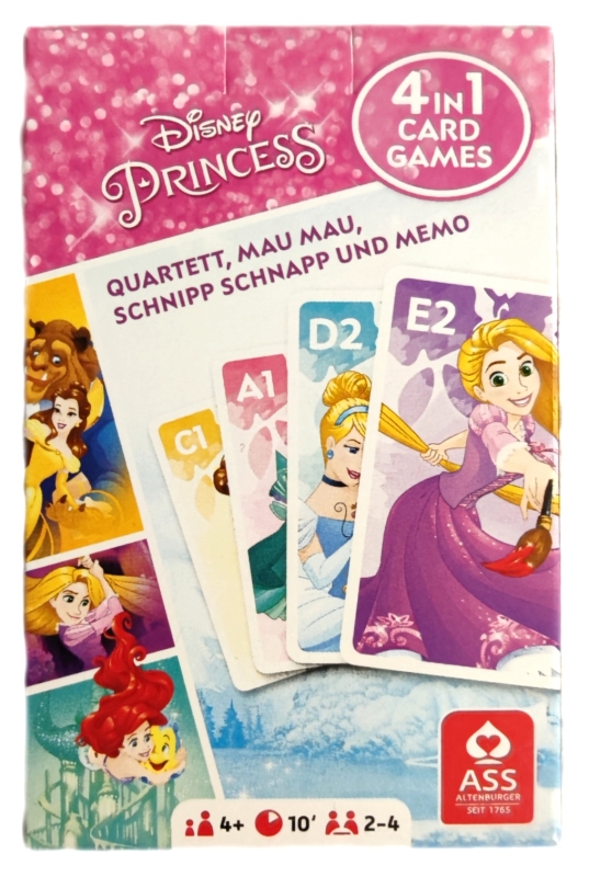Prinzessinnen 4 in 1 Kartenspiel